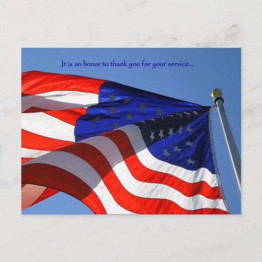 Het is een eer ... Veterans Day-ansichtkaart Briefkaart (Voorkant)