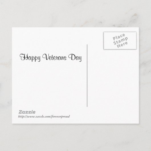 Het is een eer ... Veterans Day-ansichtkaart Briefkaart (Achterkant)