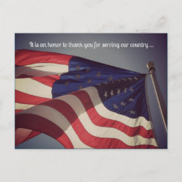 Het is een eer ... Veterans Day-ansichtkaart Briefkaart