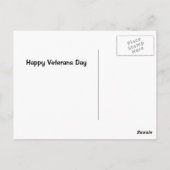 Het is een eer... Veterans Day Briefkaart (Achterkant)