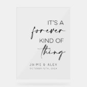 Het is een eeuwig soort huwelijk acryl bord (Voorkant)