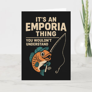 Het is een Emporia-ding Visvangst Visser Humor Kaart