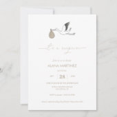 Het is een Enterprise Stork Baby shower Uitnodigin Kaart (Voorkant)