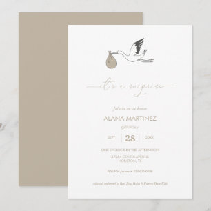 Het is een Enterprise Stork Baby shower Uitnodigin Kaart