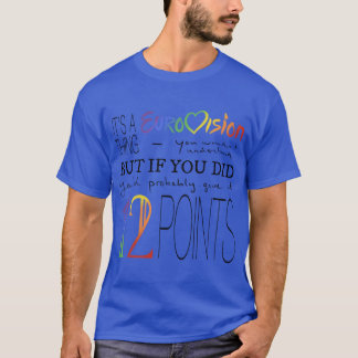 Het is een Eurovisie-retro T-shirt