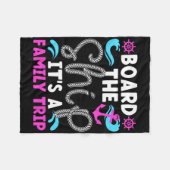 Het is een familie cruise reis 2025 familie cruisi fleece deken (Voorkant (Horizontaal))