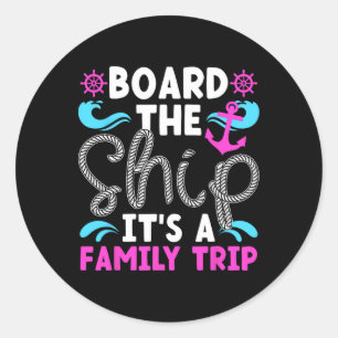 Het is een familie cruise reis 2025 familie cruisi ronde sticker