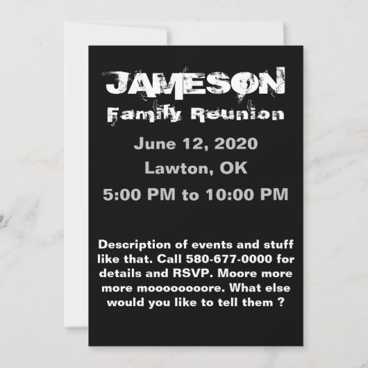 Het is een familie Thang. Uitnodiging tot gezinshe (Achterkant)