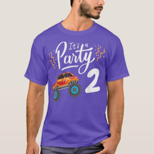Het is een feest 2 Thmed Monster Truck Birthday T-shirt