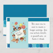 Het is een feest kaart (Voorkant / Achterkant)