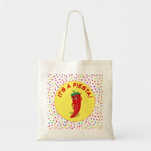 Het is een feest met confetti patroon tote bag (Voorkant)