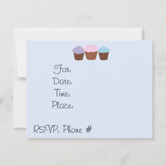 Het is een feest met cupcakes kaart (Achterkant)