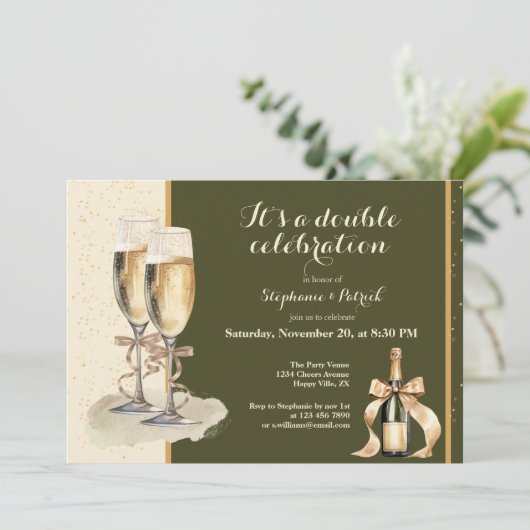 Het is een feest met Dubbel Goud Champagne! Kaart (Staand voorkant)