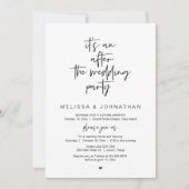 Het is een feest na het huwelijksfeest, bruiloft e kaart (Voorkant)