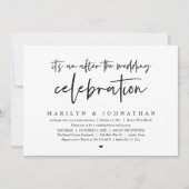 Het is een feest na het huwelijksfeest, diner kaart (Voorkant)