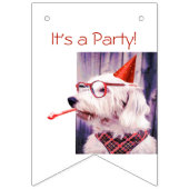 Het is een feestelijke feestdag. vlaggetjes (Derde vlag)