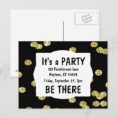 Het is een feestelijke Glitter Uitnodiging Briefkaart (Voorkant / Achterkant)