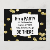 Het is een feestelijke Glitter Uitnodiging Briefkaart (Voorkant)