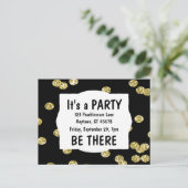 Het is een feestelijke Glitter Uitnodiging Briefkaart (Staand voorkant)