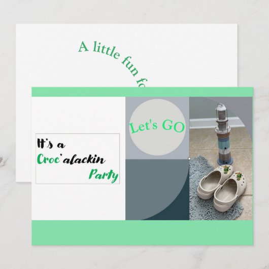 Het is een feestje kaart (Voorkant / Achterkant)