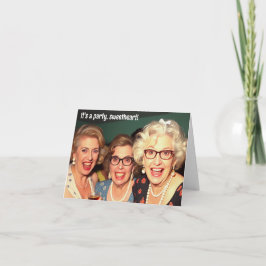 "Het is een feestje, lieverd!" uitnodigende Kaart