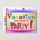 Het is een feestje om de datum te bewaren aankondigingskaart (Voorkant / Achterkant)