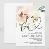 Het is een feestje voor de babymeisjes Babyfeest B Kaart (Voorkant / Achterkant)