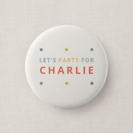 Het is een feestkleur Pop feestgast knop badge Ronde Button 5,7 Cm