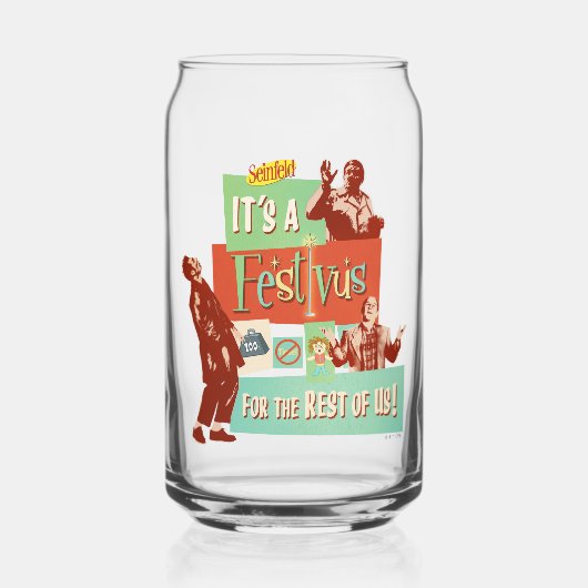 Het is een Festivus voor de rest van ons Blikvorm Glas (Voorkant)
