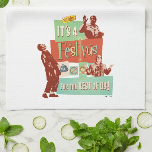 Het is een Festivus voor de rest van ons Theedoek (Gevouwen)