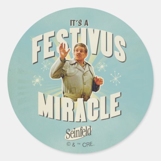 Het is een Festivus Wonders Ronde Sticker (Voorkant)