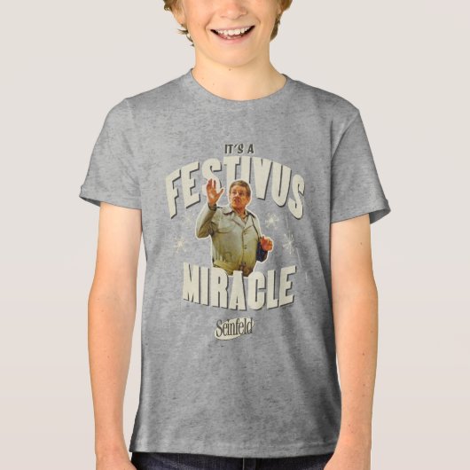 Het is een Festivus Wonderslag Tri-Blend Shirt (Voorkant)