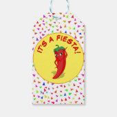 Het is een Fiesta met Confetti Pattern Cadeaulabel (Voorkant)