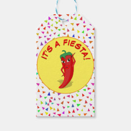 Het is een Fiesta met Confetti Pattern Cadeaulabel