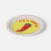 Het is een Fiesta met Confetti Pattern Papieren Bordje (Gekanteld)