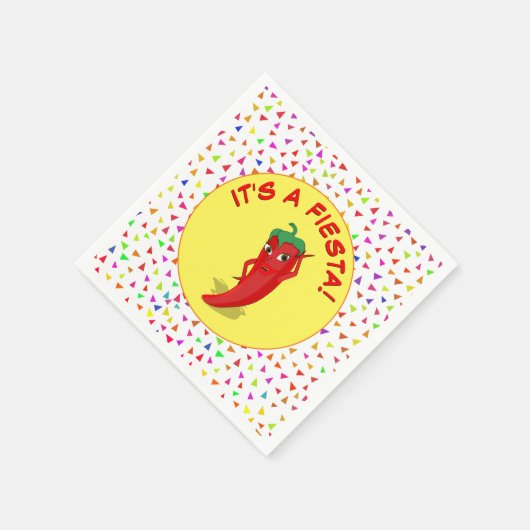 Het is een Fiesta met Confetti Pattern Servet (Hoek)