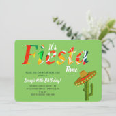 Het is een Fiesta Time Invitation Kaart (Staand voorkant)