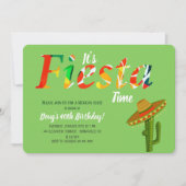 Het is een Fiesta Time Invitation Kaart (Voorkant)