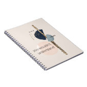 Het is een Flute Thing Quote Abstract Roze & Navy Notitieboek (Rechterzijde)