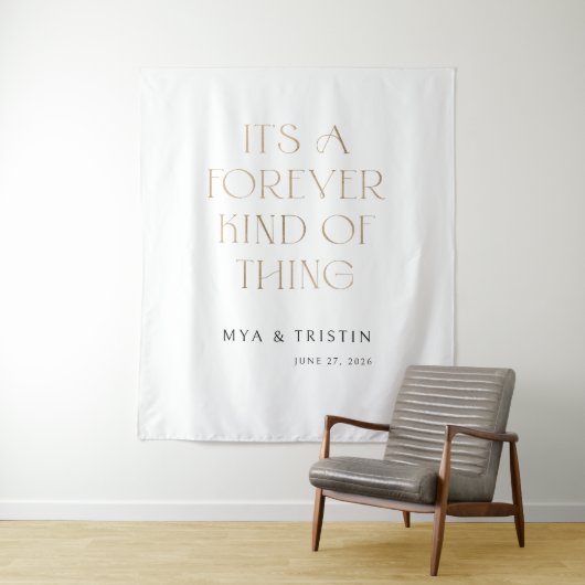 Het is een 'Forever Kind of Thing' Trouw Achtergro Wandkleed (In situ)