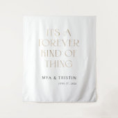 Het is een 'Forever Kind of Thing' Trouw Achtergro Wandkleed (Voorkant)