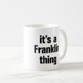 het is een franklin-ding koffiemok (Voorkant rechts)