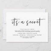 Het is een geheim, verrassing Birthday Party Kaart (Voorkant)