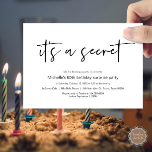 Het is een geheim, verrassing Birthday Party Kaart