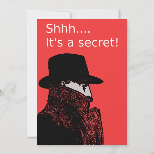 Het is een geheim - Verrassing verjaardagsfeestje  Kaart (Achterkant)