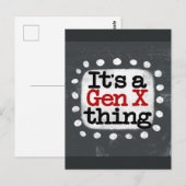 Het is een Gen X Thing Briefkaart (Voorkant / Achterkant)