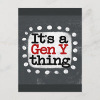 Het is een Gen Y Thing Briefkaart