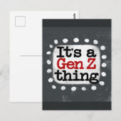 Het is een Gen Z Thing Briefkaart (Voorkant / Achterkant)