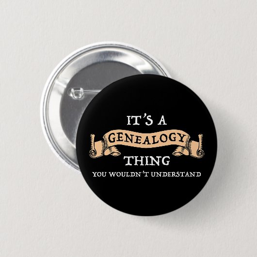 Het is een genealogie ding Button (Voorkant /achterkant)