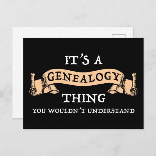 Het is een genealogie ding - je zou het niet begri briefkaart (Voorkant / Achterkant)